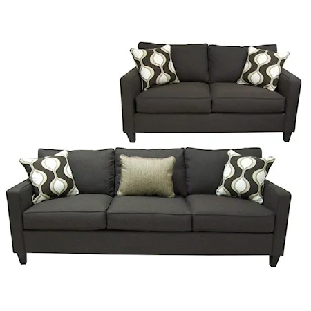 2 Piece Living Room Group with Sofa and Loveseat
